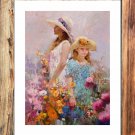 Sisters flower  20x16 inch FRAMED CANVAS PRINT