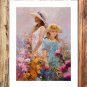 Sisters flower 20x16 inch FRAMED CANVAS PRINT