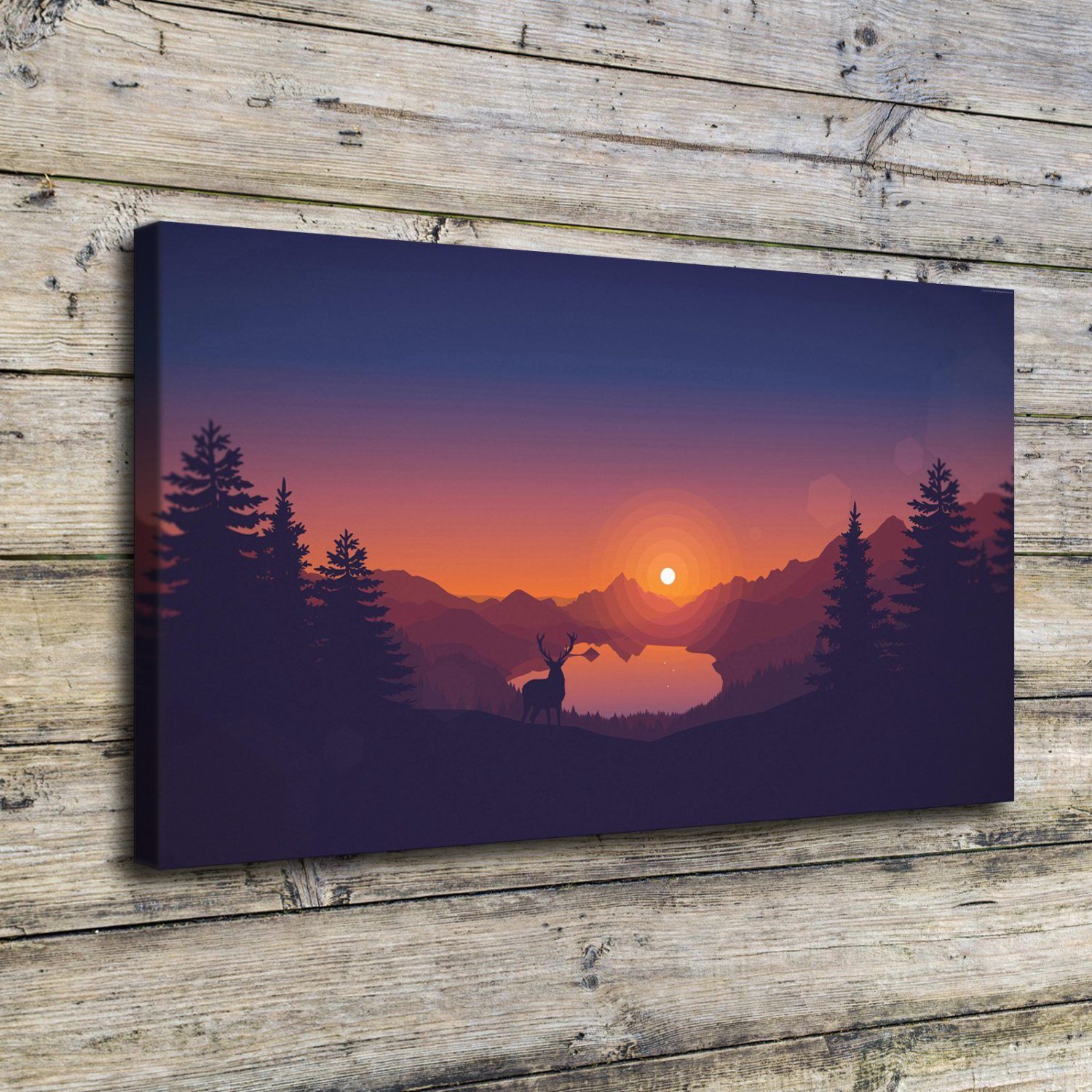 The sun is burning  20x16 inch FRAMED CANVAS PRINT