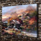 Under the evening  20x16 inch FRAMED CANVAS PRINT