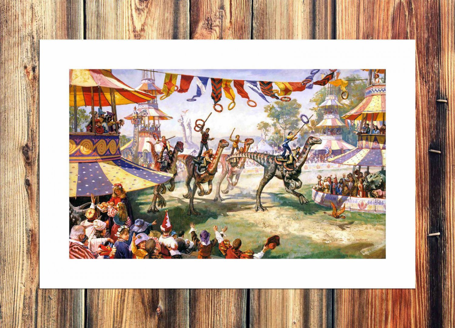 Ring Rider  20x16 inch FRAMED CANVAS PRINT