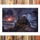 Villa on the sea  20x16 inch FRAMED CANVAS PRINT