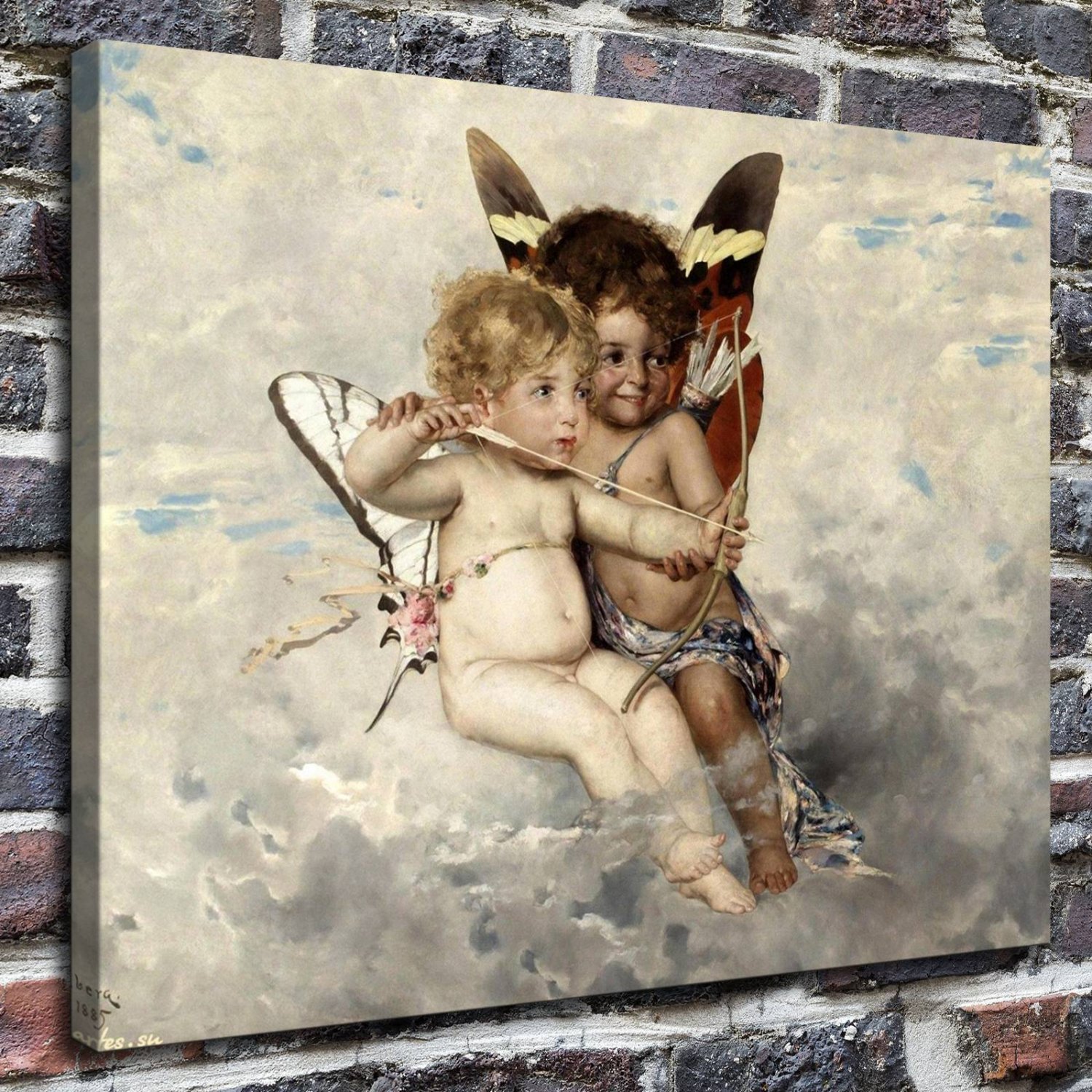 Cuddle a  20x16 inch FRAMED CANVAS PRINT