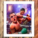 Boxing match  20x16 inch FRAMED CANVAS PRINT