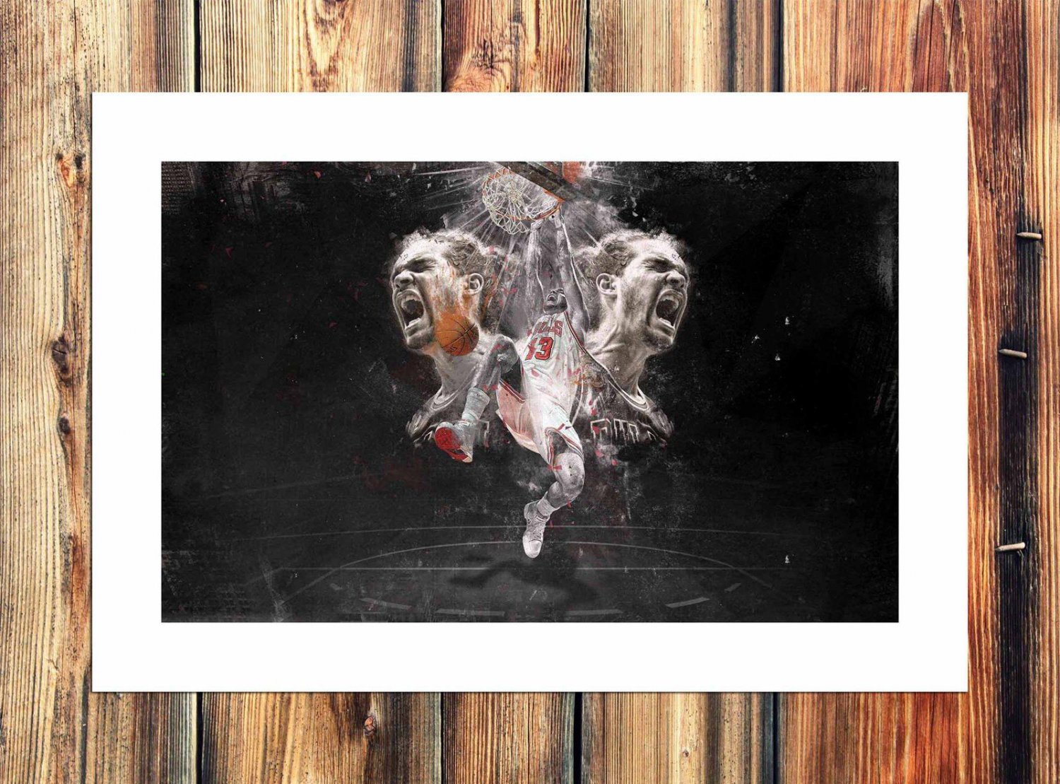 Slamdunk  20x16 inch FRAMED CANVAS PRINT
