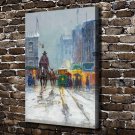 Riding a man  20x16 inch FRAMED CANVAS PRINT