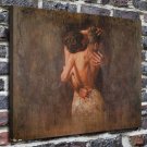Together lovers Paintings  20x16 inch FRAMED CANVAS PRINT