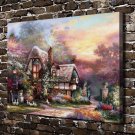 Happy landscape  20x16 inch FRAMED CANVAS PRINT