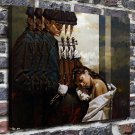 Violinist and muse  20x16 inch FRAMED CANVAS PRINT
