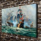The raging sea  20x16 inch FRAMED CANVAS PRINT