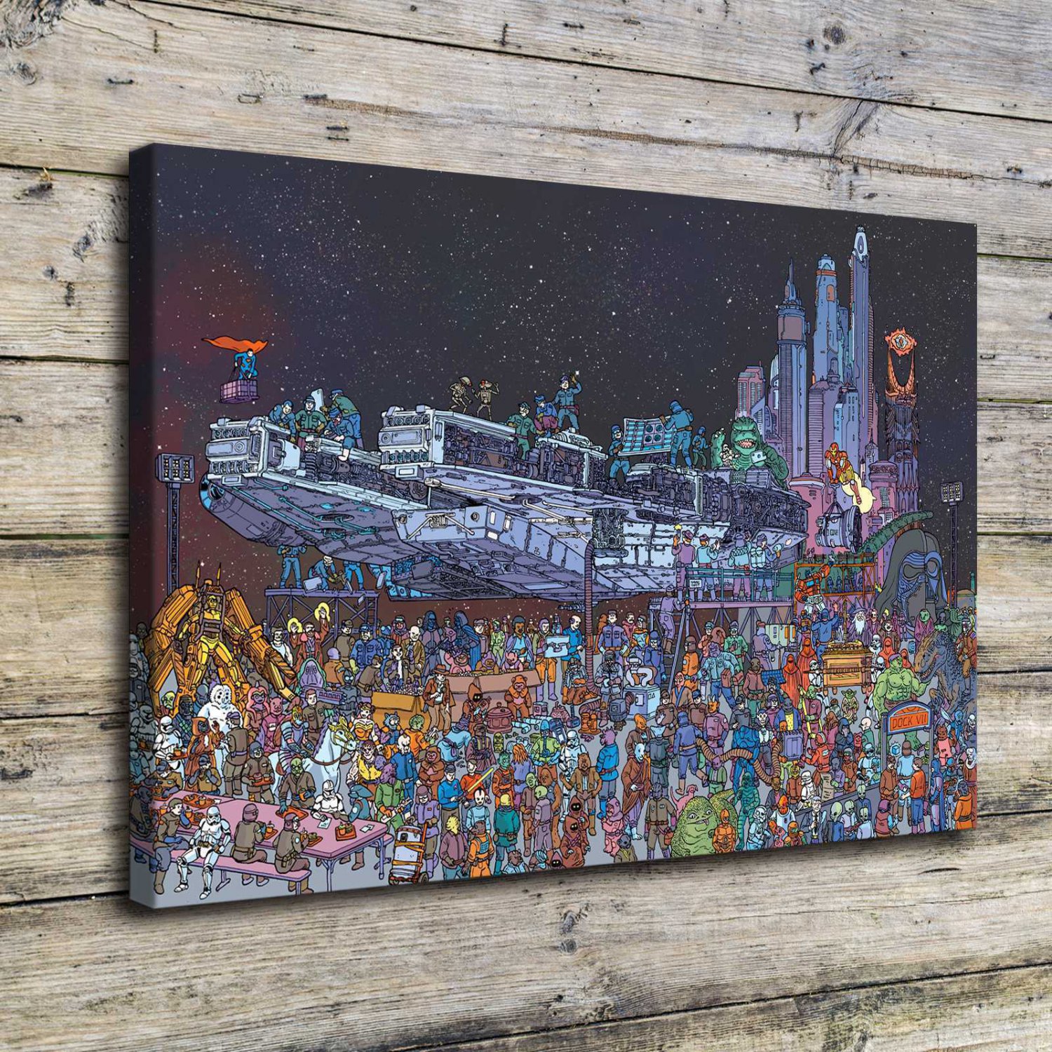 Star Wars  20x16 inch FRAMED CANVAS PRINT