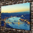 The city at night  20x16 inch FRAMED CANVAS PRINT