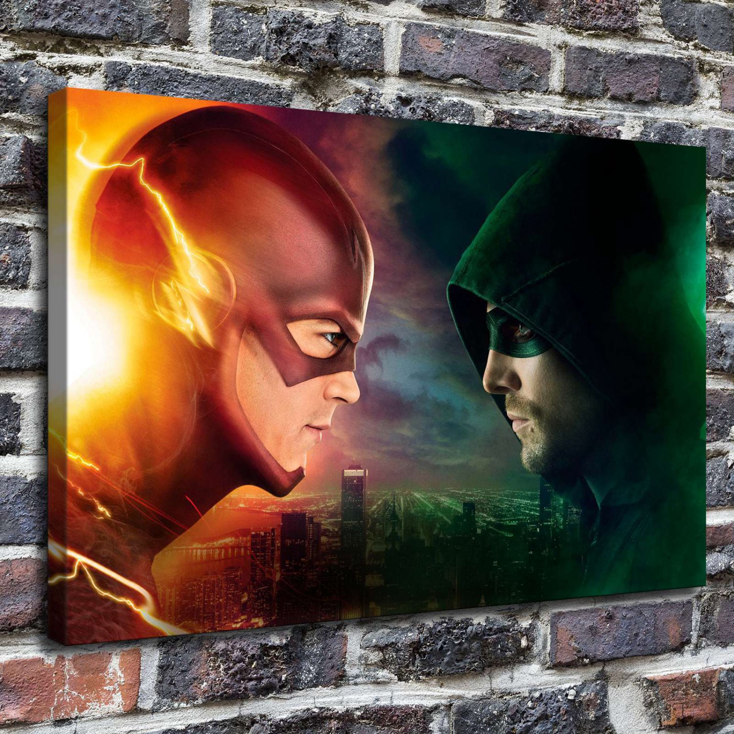 Mutual cross eye  20x16 inch FRAMED CANVAS PRINT