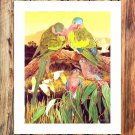 The happy family  20x16 inch FRAMED CANVAS PRINT