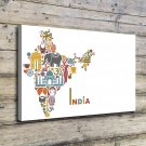 Indian cultural exchange  20x16 inch FRAMED CANVAS PRINT