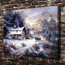 Beautiful farm  20x16 inch FRAMED CANVAS PRINT
