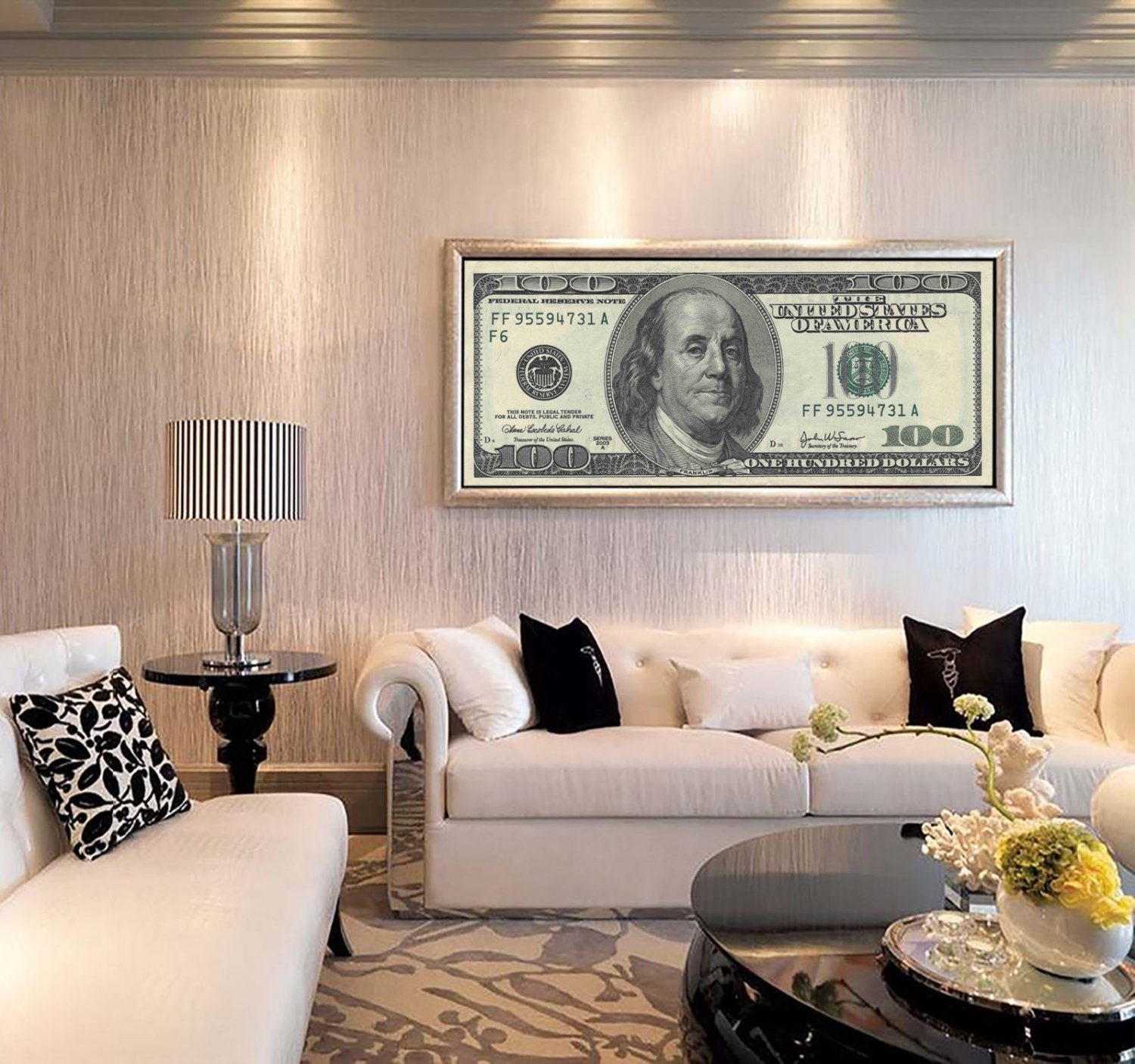 The Dollar  20x16 inch FRAMED CANVAS PRINT