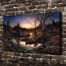 Lonely in the morning  20x16 inch FRAMED CANVAS PRINT