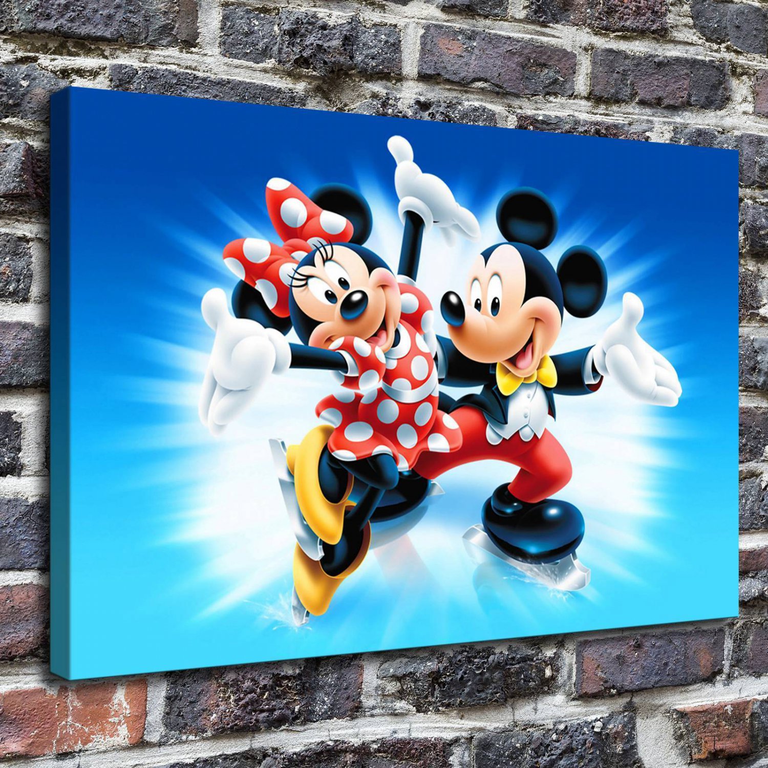 Mickey And Minnie  20x16 inch FRAMED CANVAS PRINT