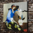 Itzchak Tarkay Hillary Paintings  20x16 inch FRAMED CANVAS PRINT