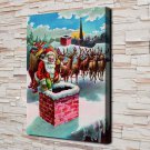Old Christmas gifts  20x16 inch FRAMED CANVAS PRINT