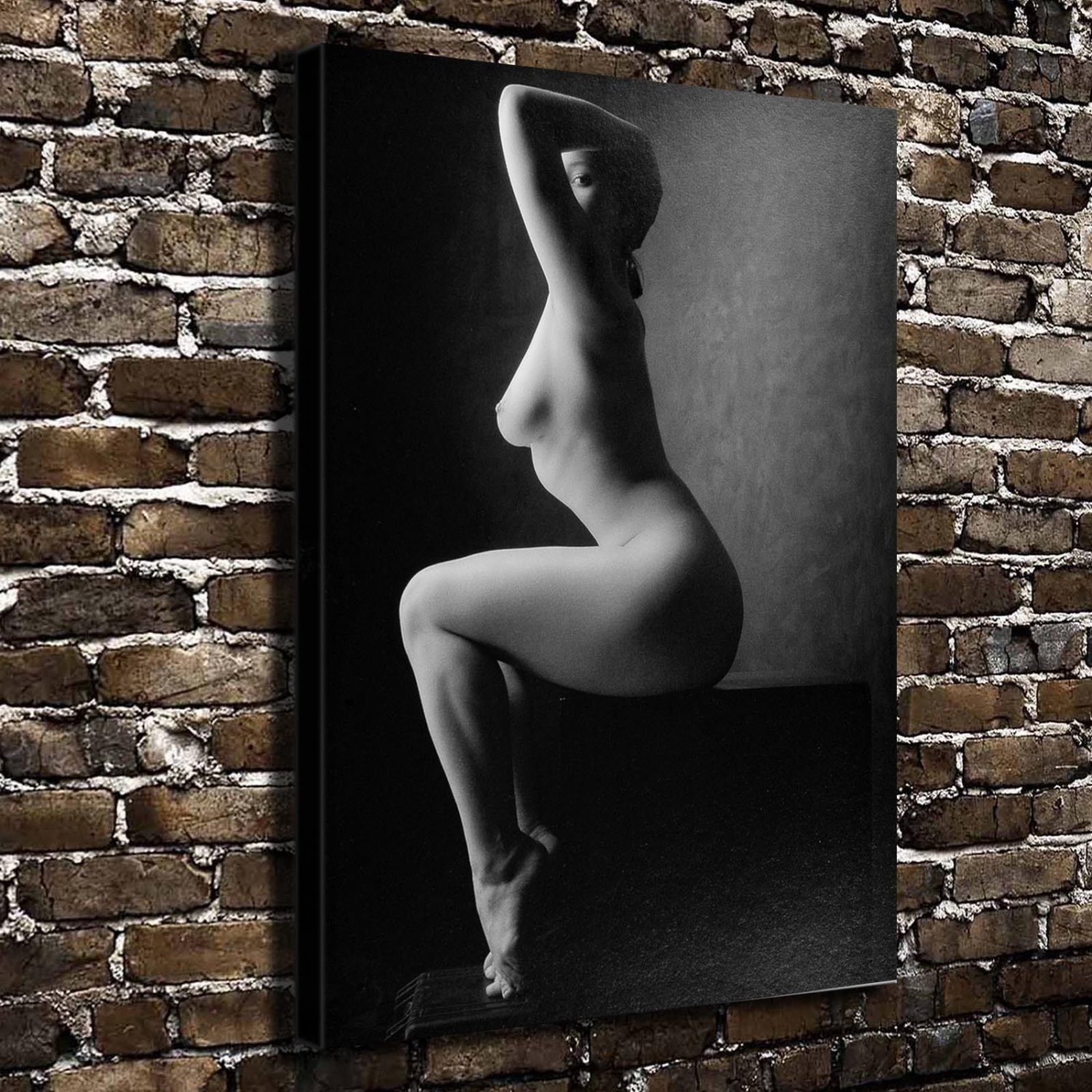 Naked Decor  20x16 inch FRAMED CANVAS PRINT