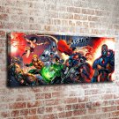 Justice league Decor  20x16 inch FRAMED CANVAS PRINT