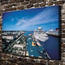 A ship Decor  20x16 inch FRAMED CANVAS PRINT