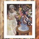 Beautiful white dress Decor  20x16 inch FRAMED CANVAS PRINT