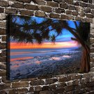 Beautiful beach dusk Decor  20x16 inch FRAMED CANVAS PRINT
