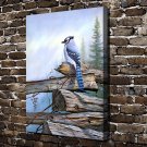 Woodpecker Perch  20x16 inch FRAMED CANVAS PRINT