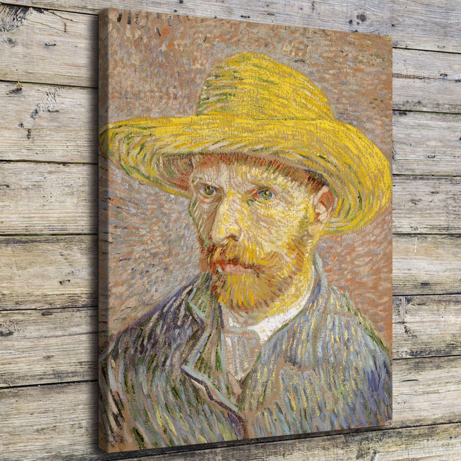 Self-Portrait Without Beard  20x16 inch FRAMED CANVAS PRINT