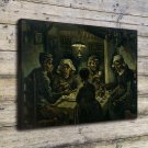 Nuenen and Antwerp painting  20x16 inch FRAMED CANVAS PRINT
