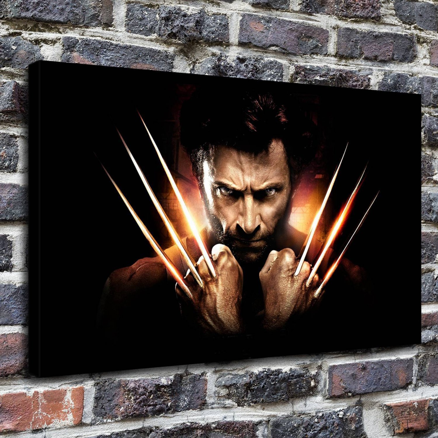 Wolverine claws  20x16 inch FRAMED CANVAS PRINT
