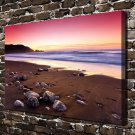 Stone beach  20x16 inch FRAMED CANVAS PRINT