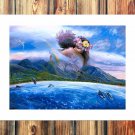 Lovers embrace  20x16 inch FRAMED CANVAS PRINT