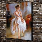 White girl  20x16 inch FRAMED CANVAS PRINT