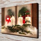 White candles  20x16 inch FRAMED CANVAS PRINT