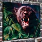 Black Panther Animal  20x16 inch FRAMED CANVAS PRINT