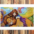 Curly hair girl  20x16 inch FRAMED CANVAS PRINT