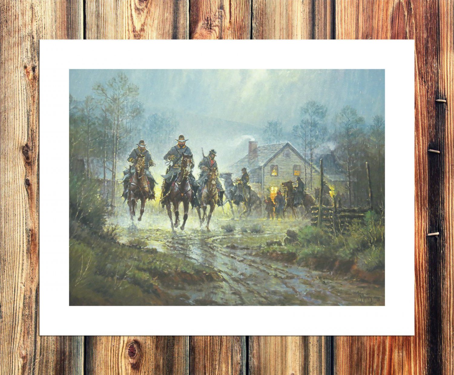 The Gray Ghost  20x16 inch FRAMED CANVAS PRINT