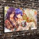 Tattoo girl Figure  20x16 inch FRAMED CANVAS PRINT