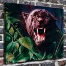 Black Panther Animal  20x16 inch FRAMED CANVAS PRINT