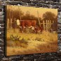 Keeping close 1970 Cows  20x16 inch FRAMED CANVAS PRINT