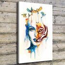 Tiger By Fabien  20x16 inch FRAMED CANVAS PRINT