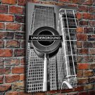 Black and White City 5.  20x16 inch FRAMED CANVAS PRINT