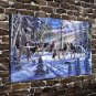 Kindred Spirits Wolf  20x16 inch FRAMED CANVAS PRINT