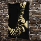 play saxophone  20x16 inch FRAMED CANVAS PRINT