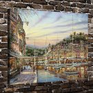 Portofino Villa  20x16 inch FRAMED CANVAS PRINT
