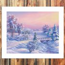White silence  20x16 inch FRAMED CANVAS PRINT